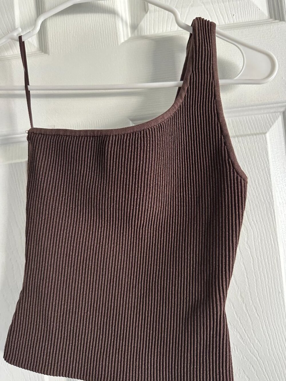 One Shoulder Rib Crop Top - Picture 3 of 4